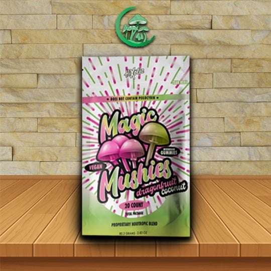 Hixotic Magic Mushies Gummies Dragonfruit Coconut Flavor