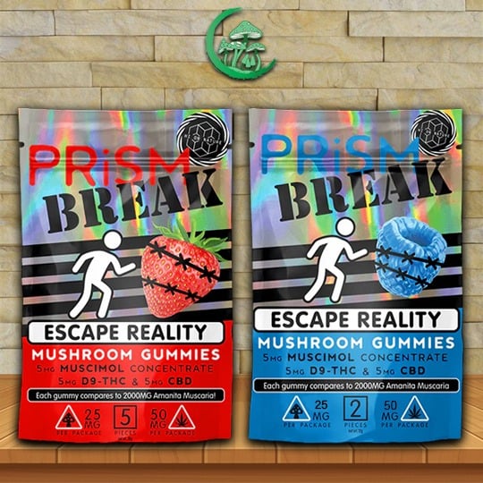 Hi On Nature Prism Break Muscimol Mushroom Gummies 25mg