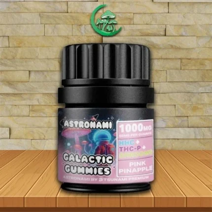 Astronami Mushroom + THCP + HHC Galactic Gummies 1000mg Pink Pineapple