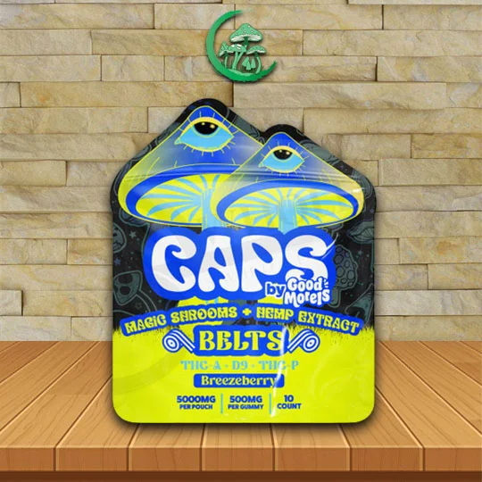 Caps Magic Shrooms + Hemp Extract Sour Belts Breezeberry Flavor
