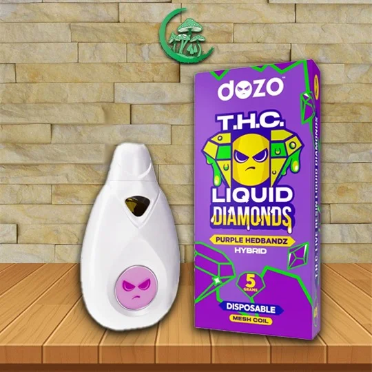 Dozo THCa Liquid Diamonds Extract Disposable 5g Purple Hedbandz (Hybrid) Strain