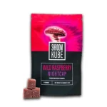 Shroom Kube Functional Mushroom Premium Microdose Gummies 10ct Wild Raspberry Nightcap