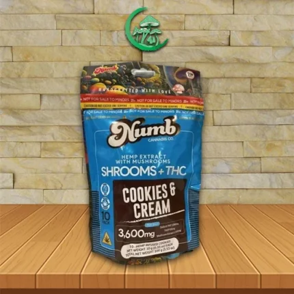 Numb Shrooms Delta 8 THCp Cookies n Cream 3600mg