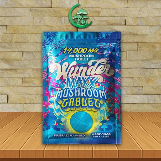 Wunder_MAX_Mushroom_Tablets_14,000mg_Blue_Razz_Single_Great_Mushroom_Shop Wunder MAX Mushroom Tablets 14,000mg - Blue Razz -- Single